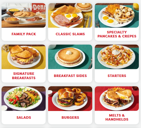 Denny's Senior Menu